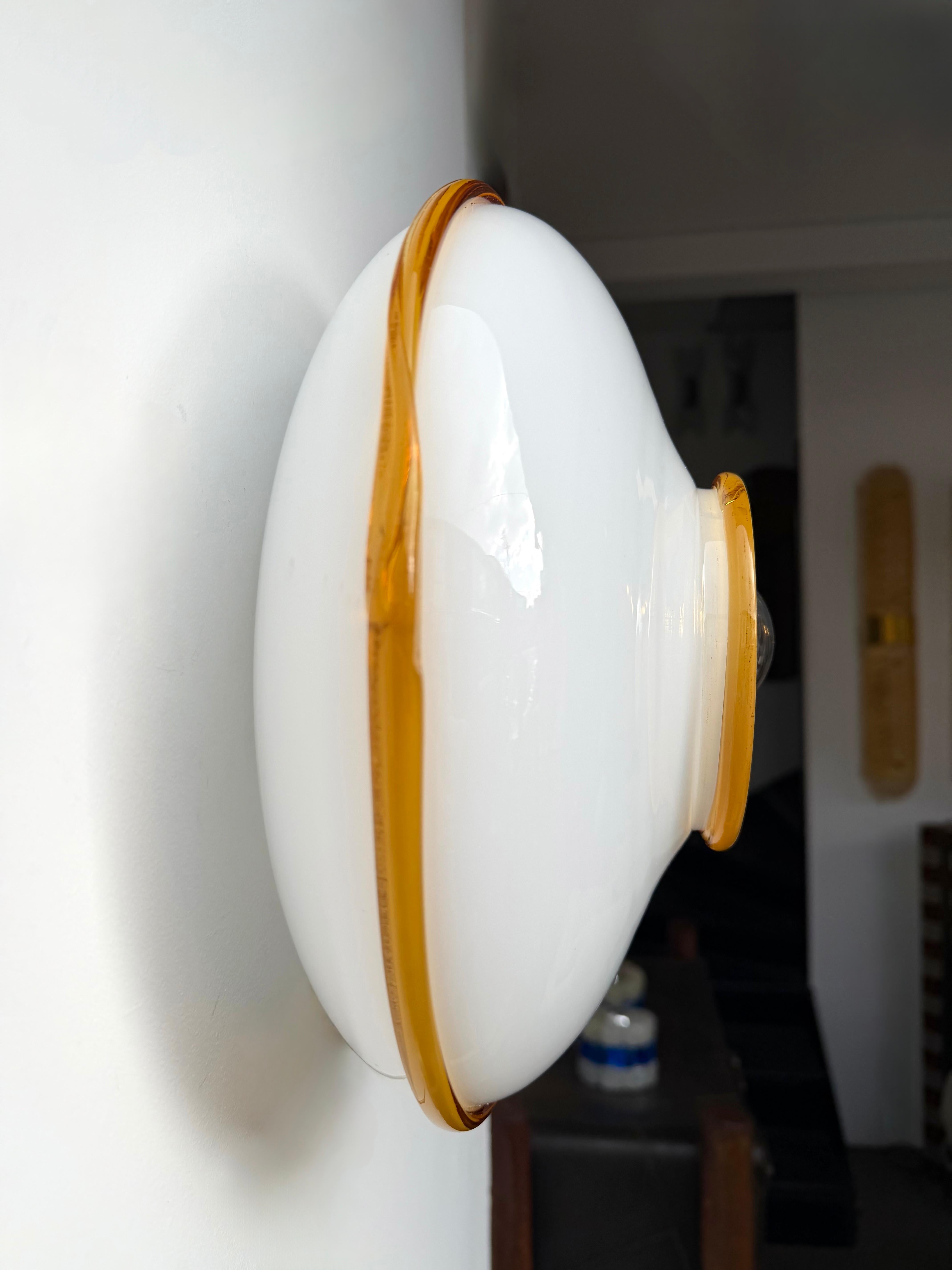 Lámpara de cristal de Murano de Fratelli Toso, Italia, años 70 en venta 3