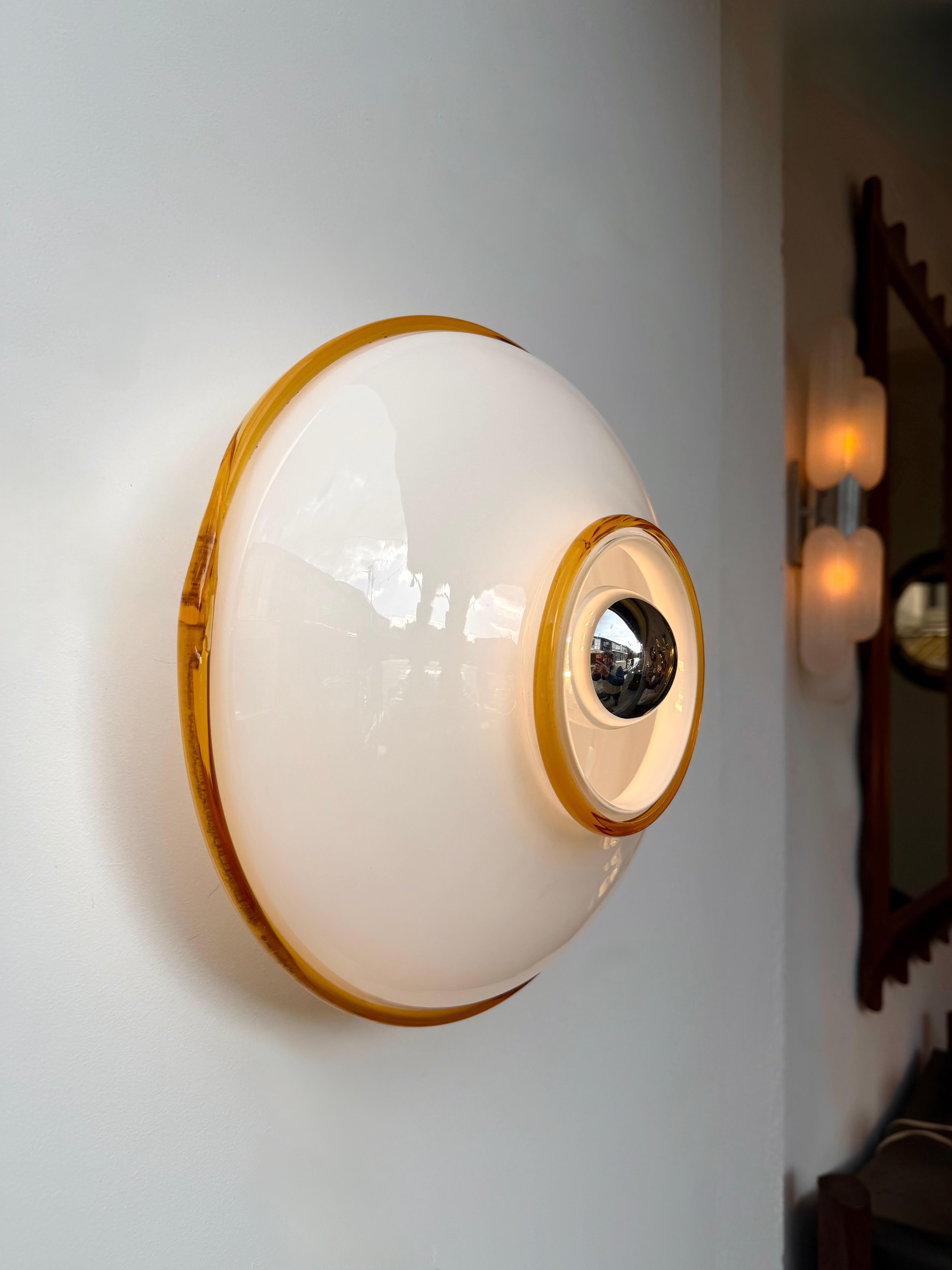 Lámpara de cristal de Murano de Fratelli Toso, Italia, años 70 en venta 4