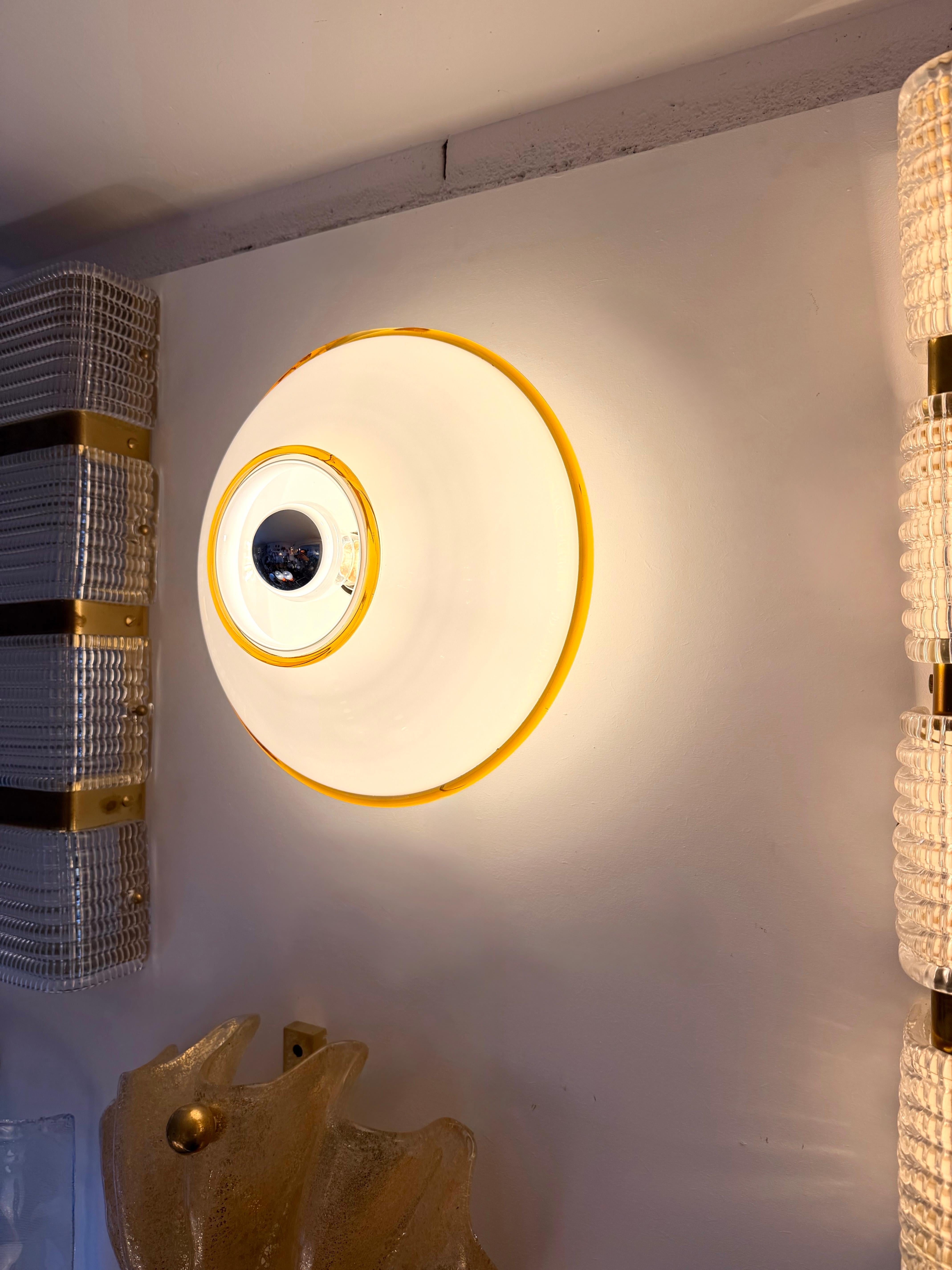 Lámpara de cristal de Murano de Fratelli Toso, Italia, años 70 en venta 5