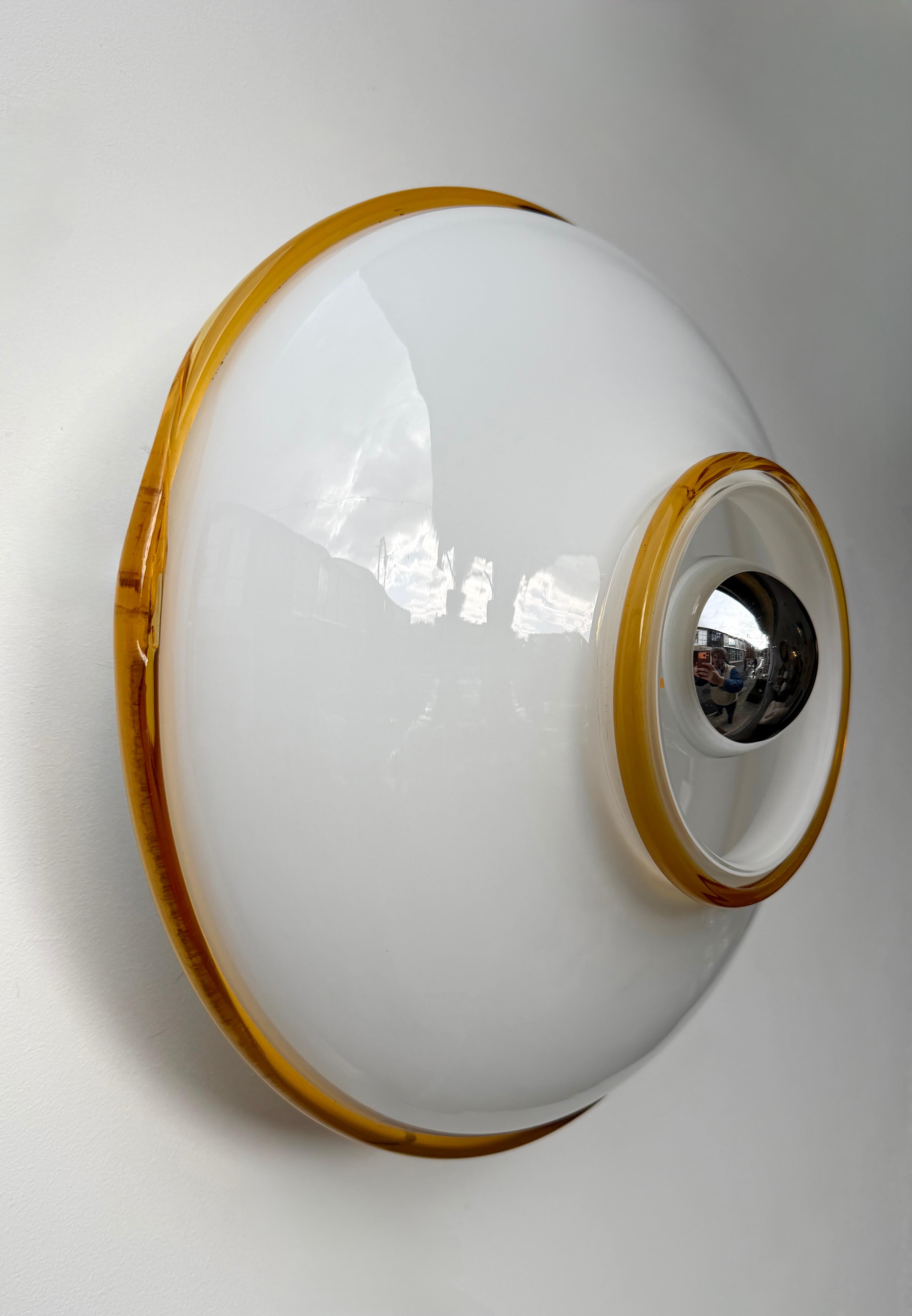 Lámpara de cristal de Murano de Fratelli Toso, Italia, años 70 Era espacial en venta