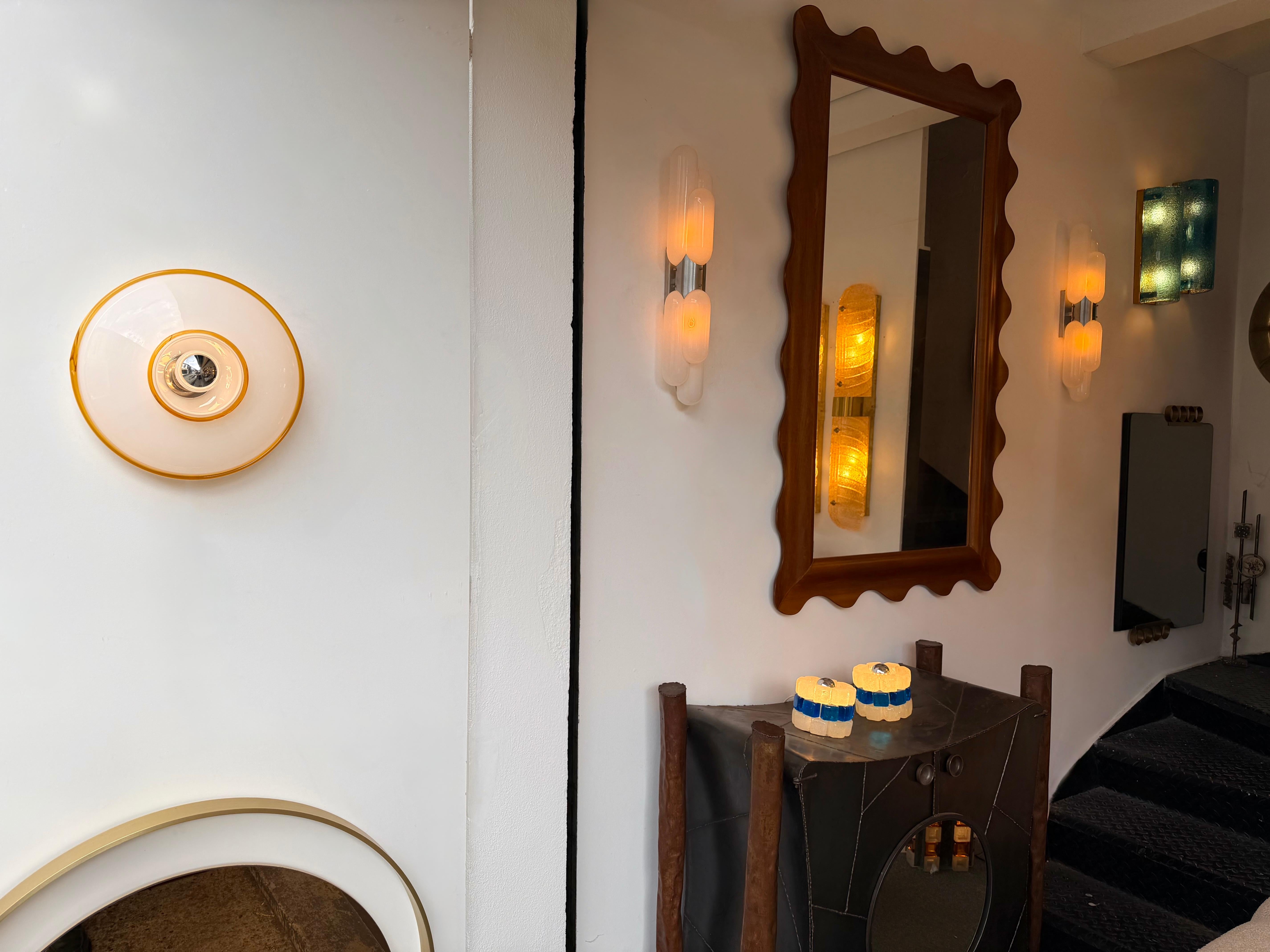 Lámpara de cristal de Murano de Fratelli Toso, Italia, años 70 Metal en venta