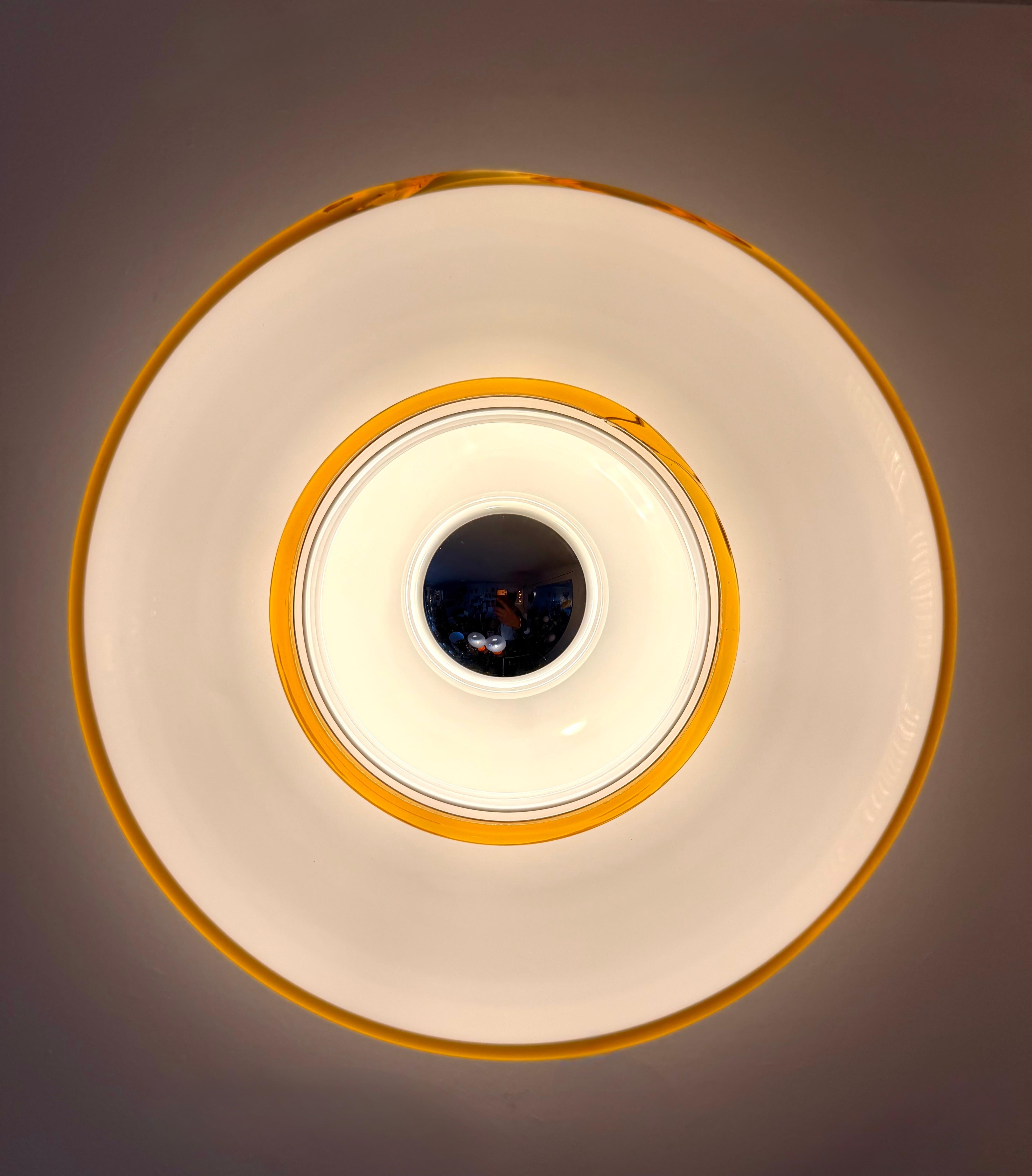 Lámpara de cristal de Murano de Fratelli Toso, Italia, años 70 en venta 2