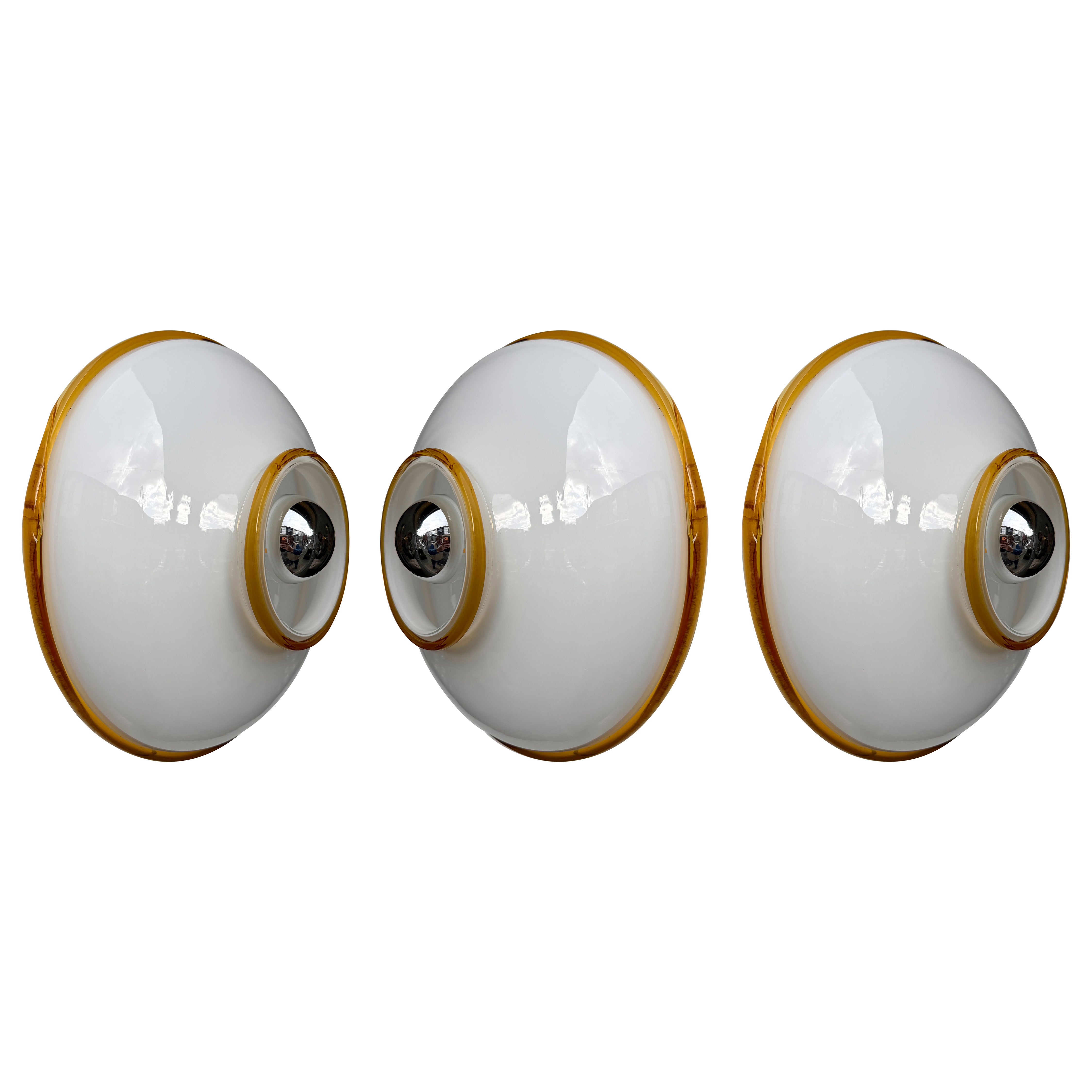 Lámpara de cristal de Murano de Fratelli Toso, Italia, años 70 en venta