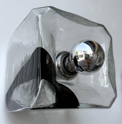 Sconce Murano Glass Cube by Vistosi, Italy, 1970s