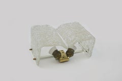 Sconce or Wall Light Glass Original Design Kalmar Vienna Austria, 1960s