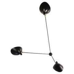 Sconce Serge Mouille Model "Applique Spider 3 Arms" in Black or White