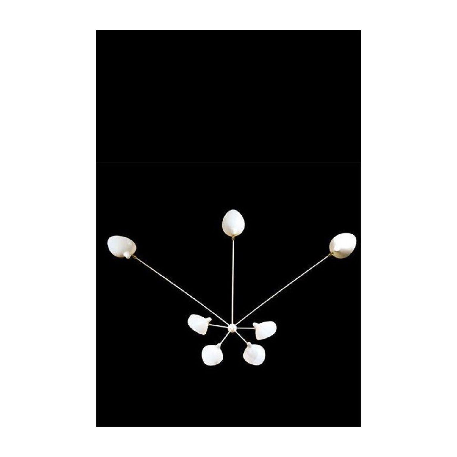 Post-Modern Sconce Spider 7 Still Arms by Serge Mouille For Sale