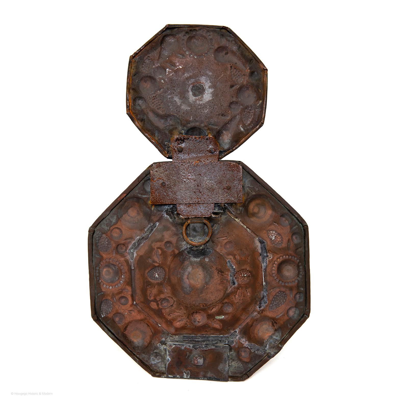 Sconce Wall Brass Repousse Dutch Fruit Grapes Cresting For Sale 4