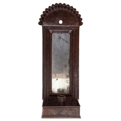 Sconce Wall Freestanding Portable Tin Mirror Cresting