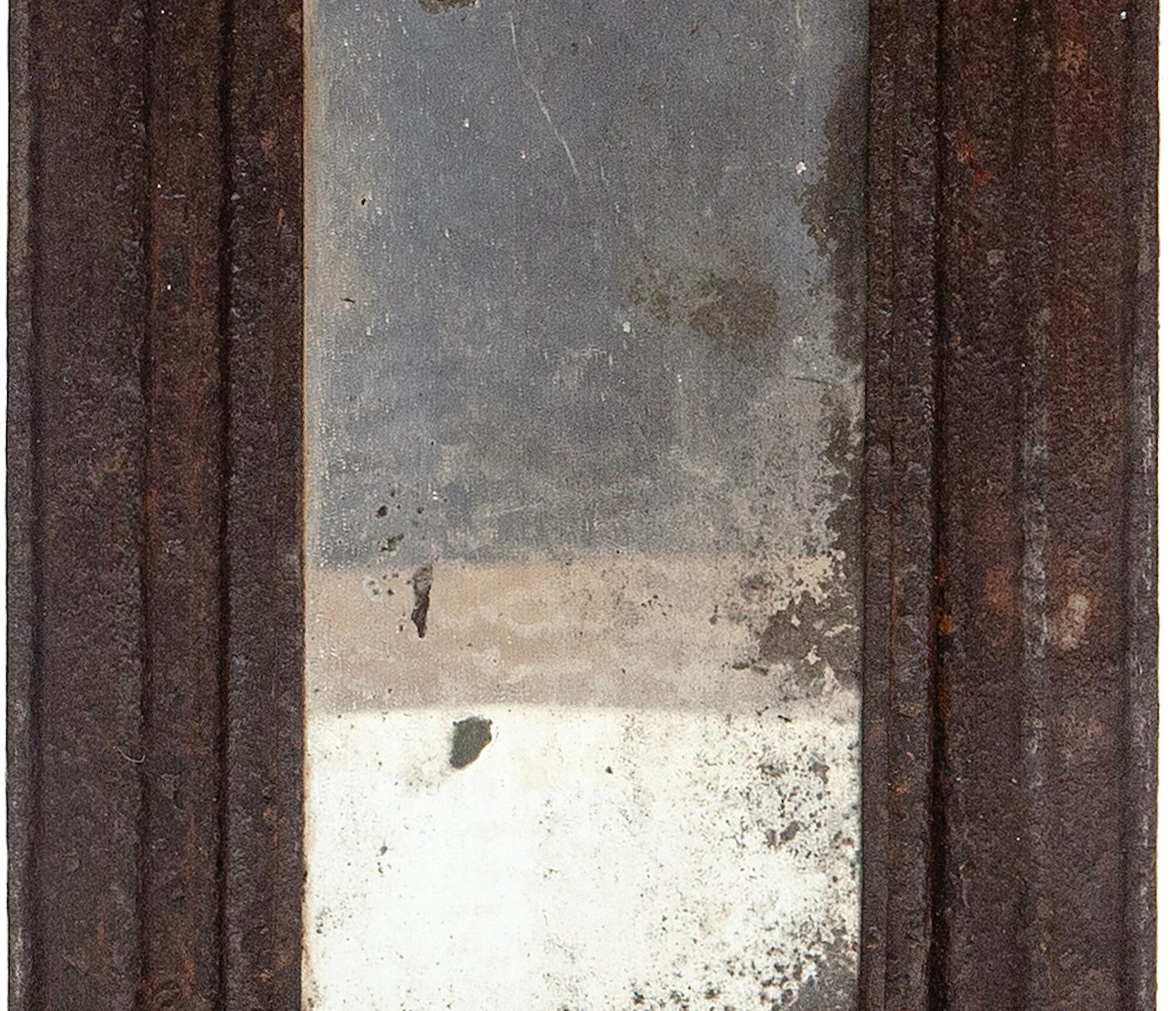 Wandleuchter, freistehender Wandspiegel aus Zinn, H34cm, 13 L13,5cm, 5 1/2 (Englisch) im Angebot