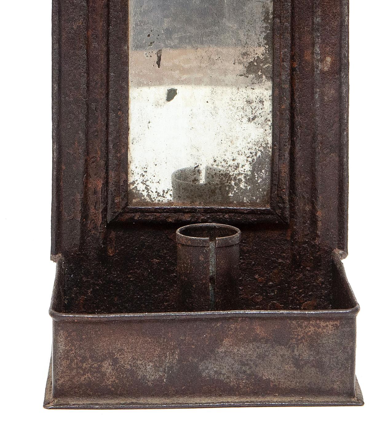 Lámpara de Pared Independiente Espejo Portátil de Estaño Cresta en Bueno estado para la venta en BUNGAY, SUFFOLK