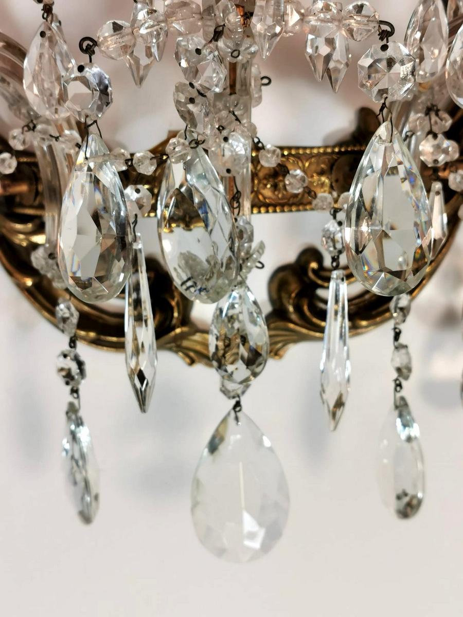 Maria Teresa Style Italian Venetian Big Crystal Sconce 8 Lights 9