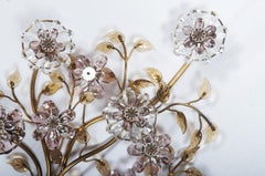 Wandleuchter mit Glasblumen von Oswald Haerdtl für J. & L. Lobmeyr