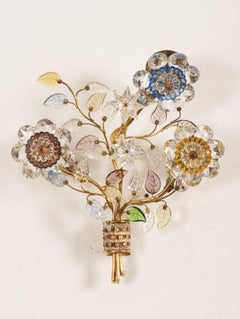 Sconce with Glass Flowers by Oswald Haerdtl for J. & L. Lobmeyr