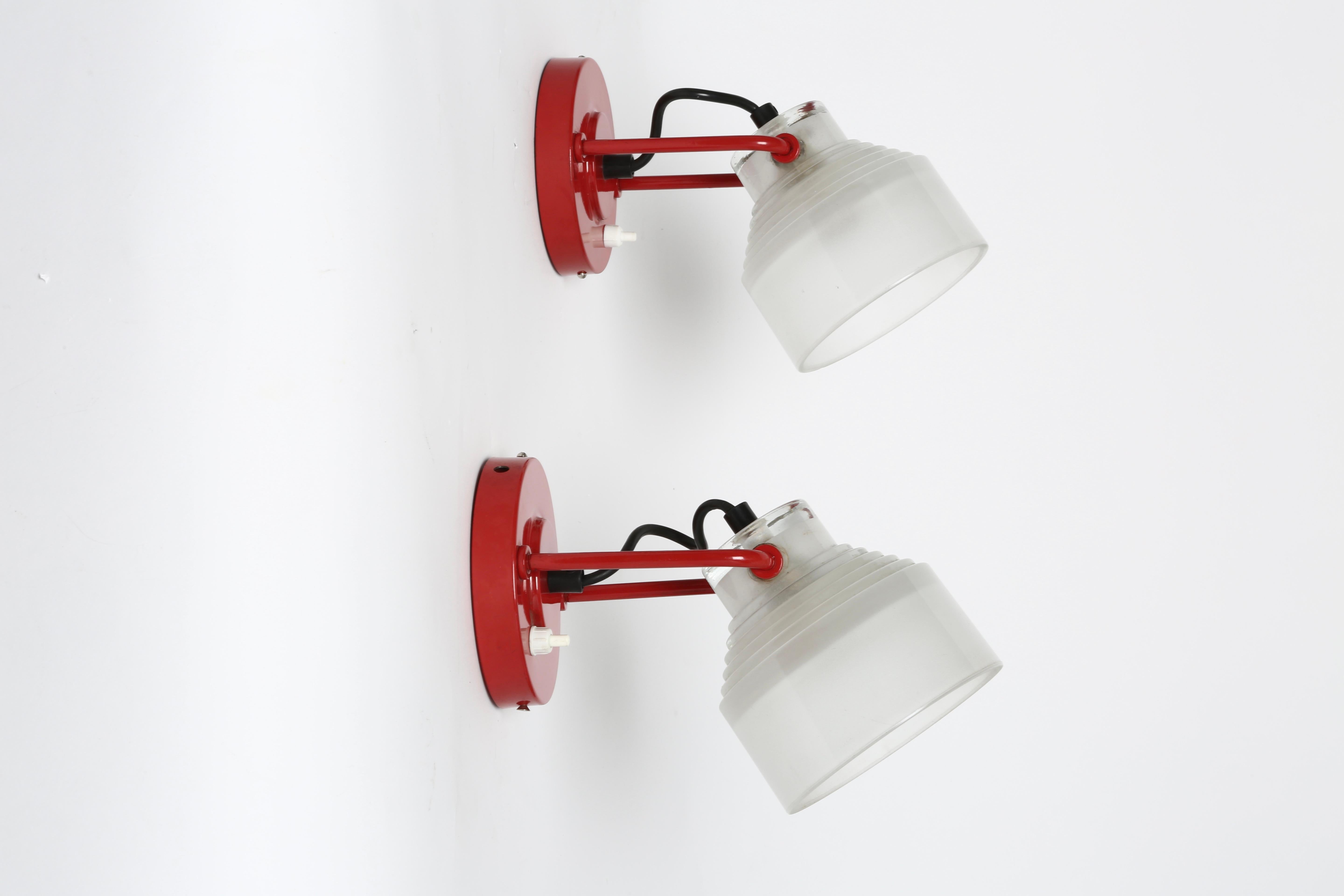 Italian Sconces Attributed to Oluce, Italy, circa 1960s For Sale