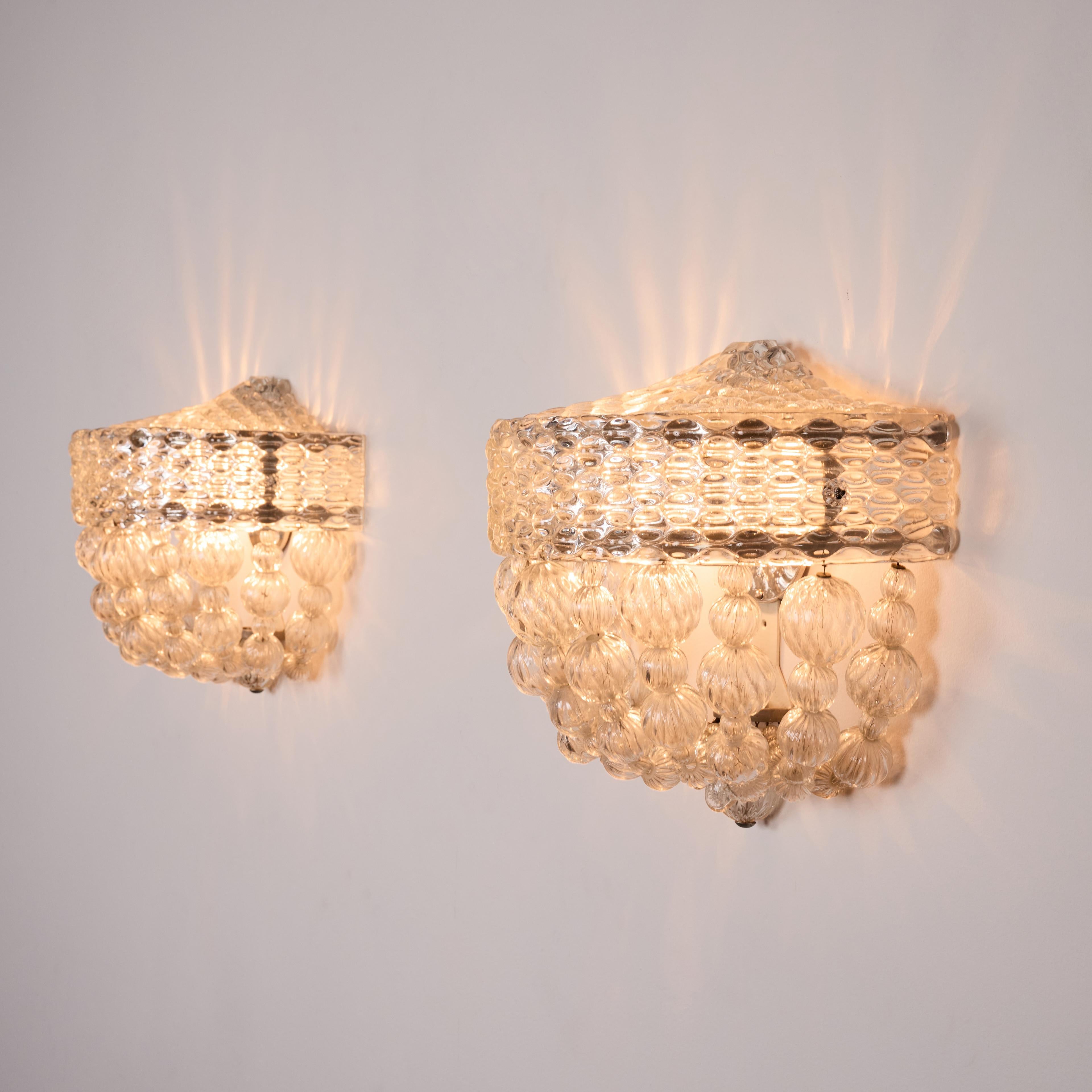 Wandleuchter „ Pagoden“ von Barovier und Toso (Moderne der Mitte des Jahrhunderts) im Angebot