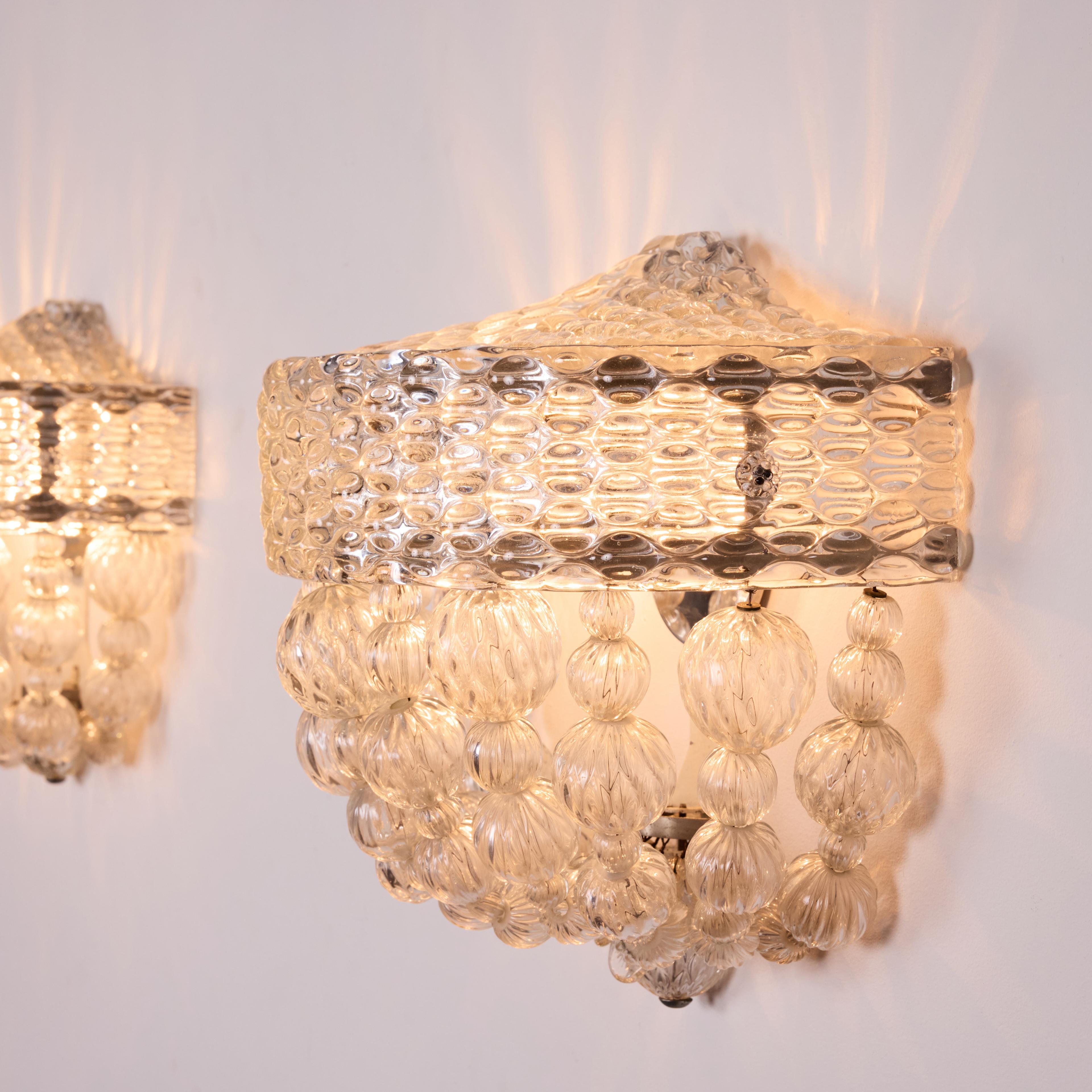 Wandleuchter „ Pagoden“ von Barovier und Toso (Italienisch) im Angebot