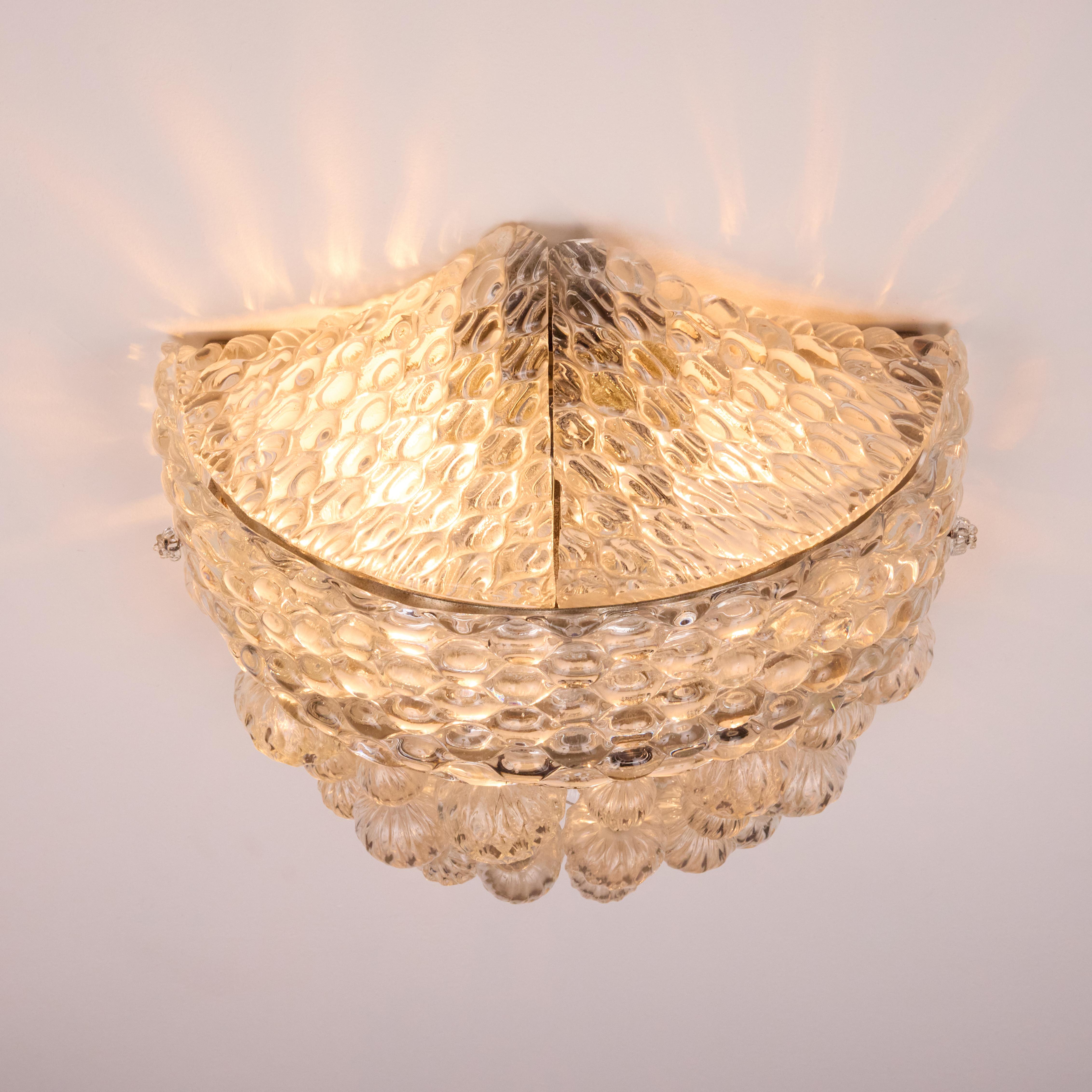 Wandleuchter „ Pagoden“ von Barovier und Toso (Patiniert) im Angebot