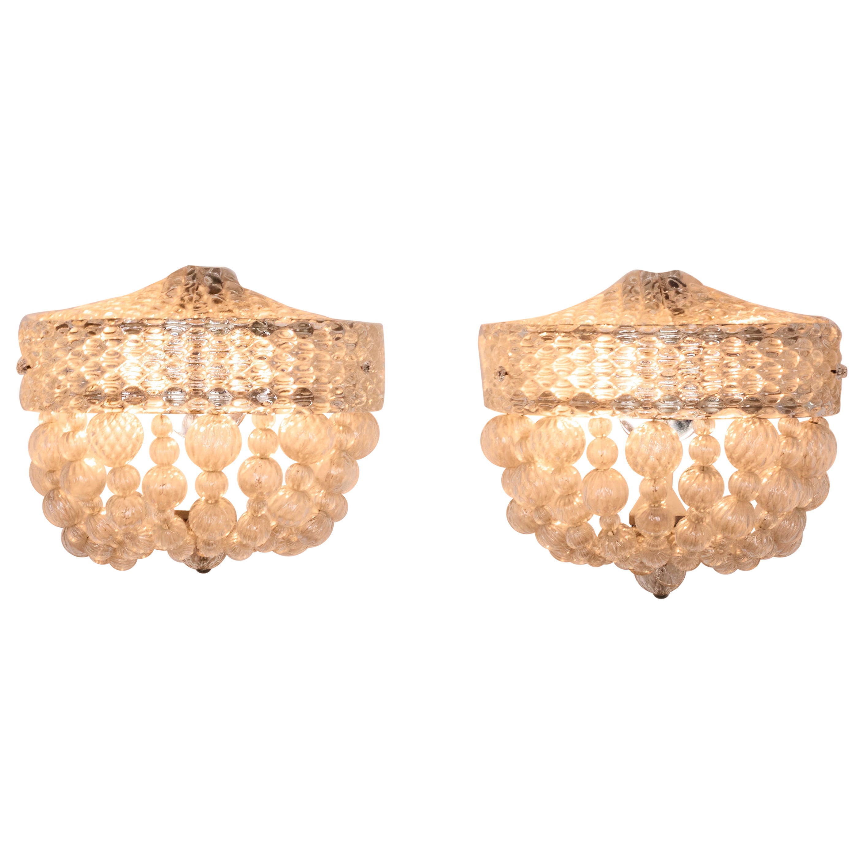 Wandleuchter „ Pagoden“ von Barovier und Toso im Angebot