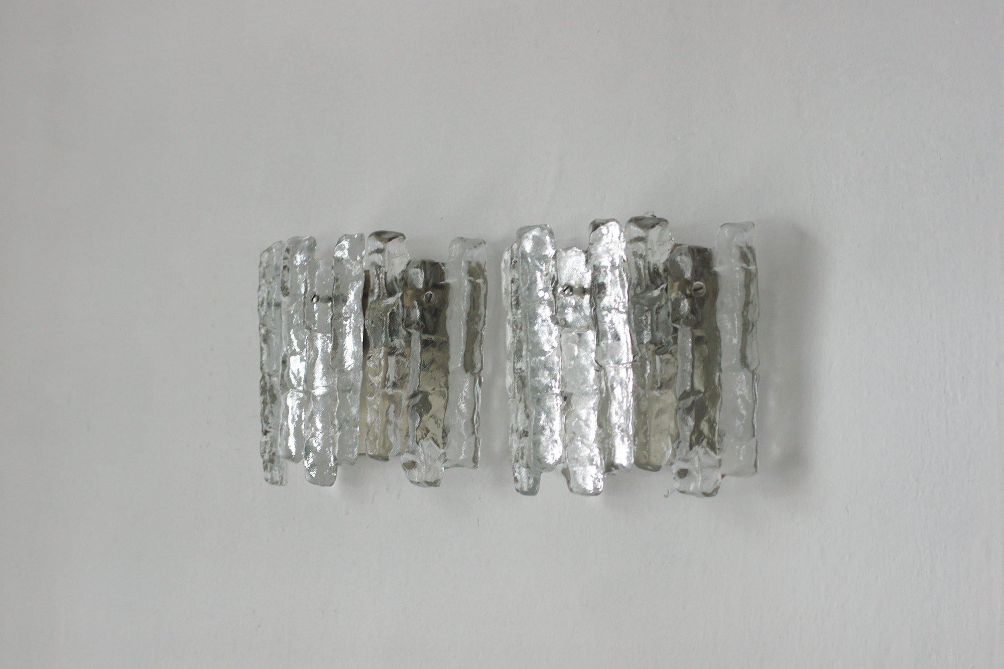Sconces by J. T. Kalmar for Kalmar, 1970s, Set of 2 Brutalista en venta