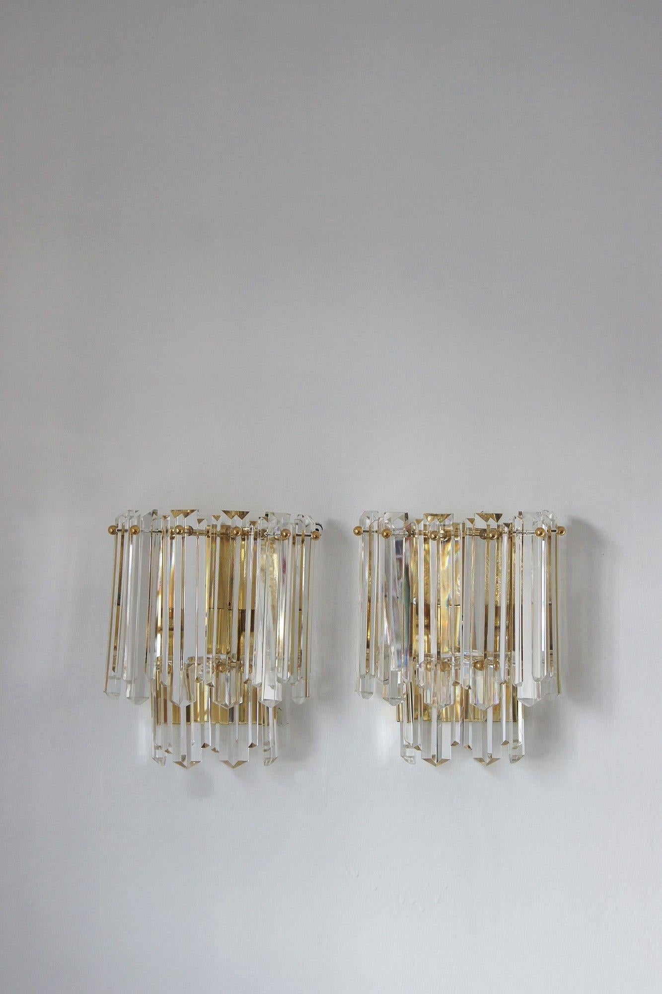 Austriaco Sconces by J. T. Kalmar for Kalmar Franken KG, 1970s, Set of 2 in vendita