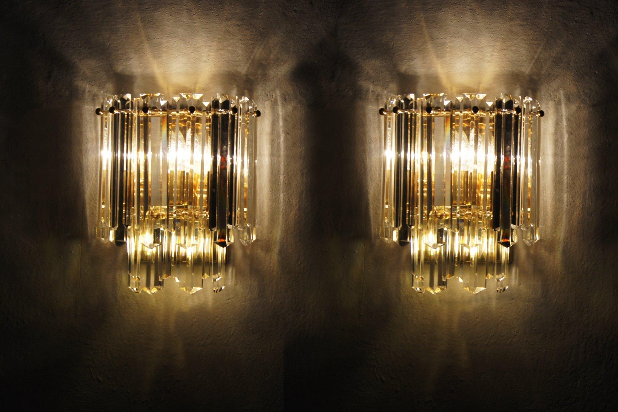 Fine XX secolo Sconces by J. T. Kalmar for Kalmar Franken KG, 1970s, Set of 2 in vendita