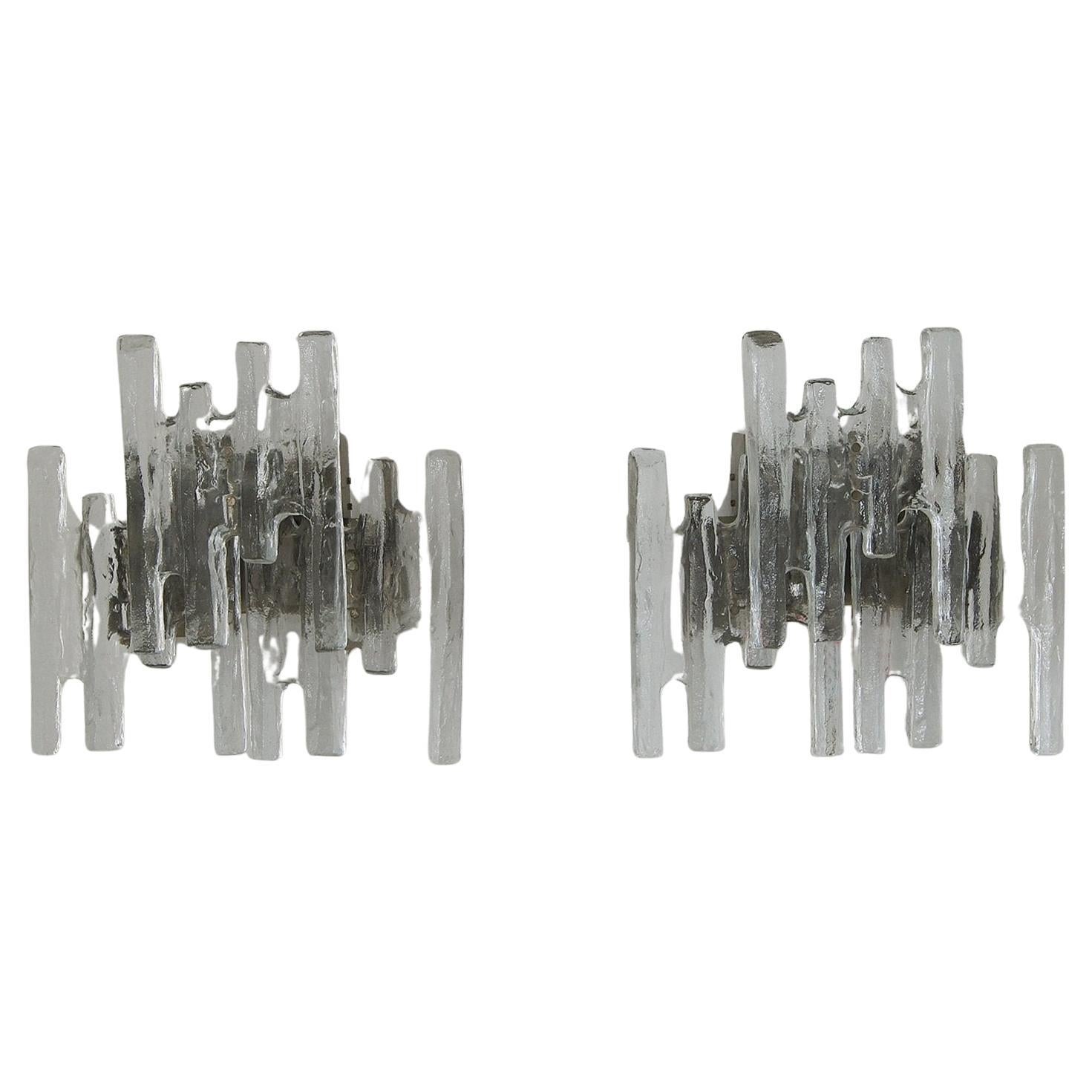 Wandleuchter von J. T. Kalmar für Kalmar Franken Kg, 2er-Set, 1970er Jahre