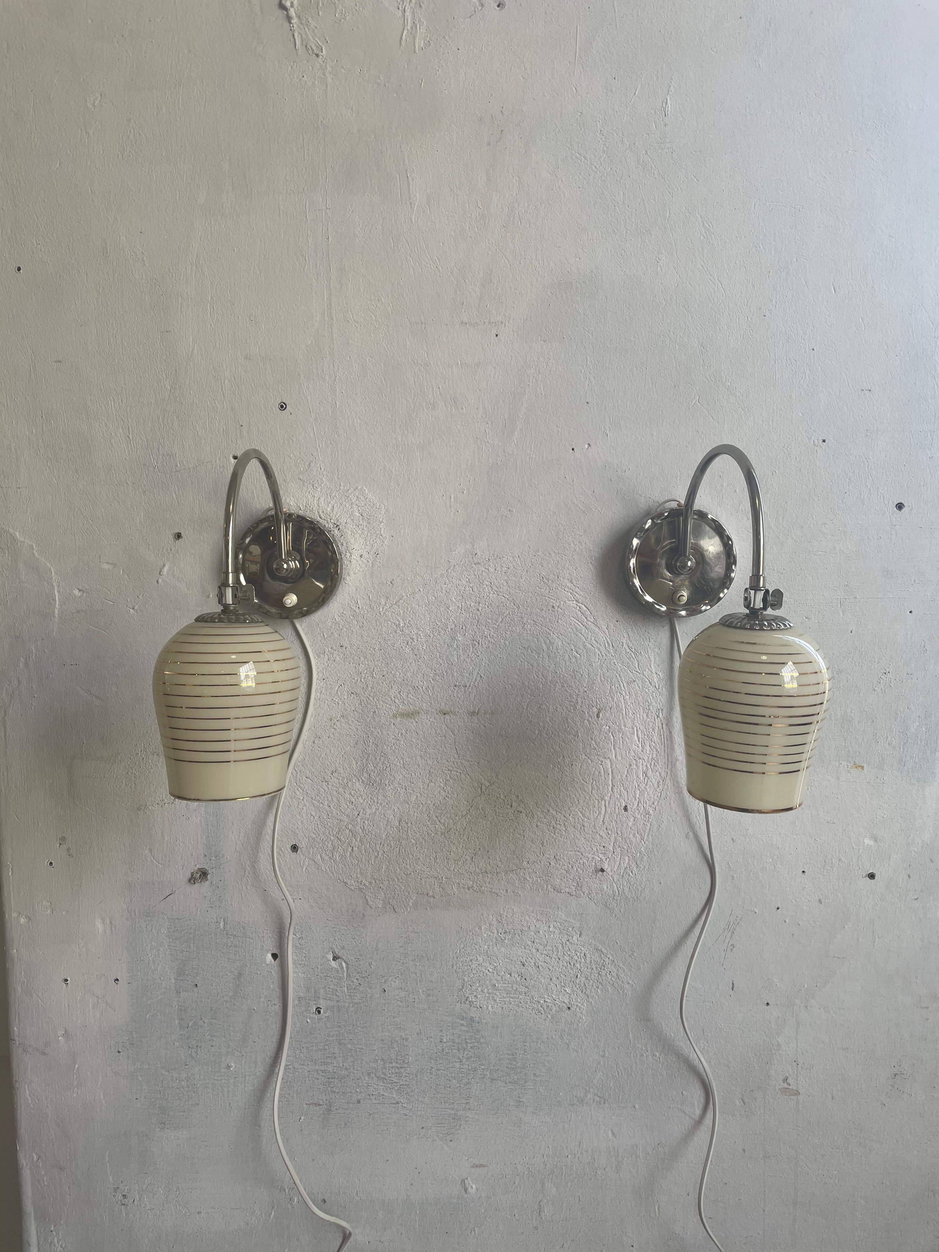 Mid-Century Modern Sconces by Paavo Tynell, Set of 2 For Sale