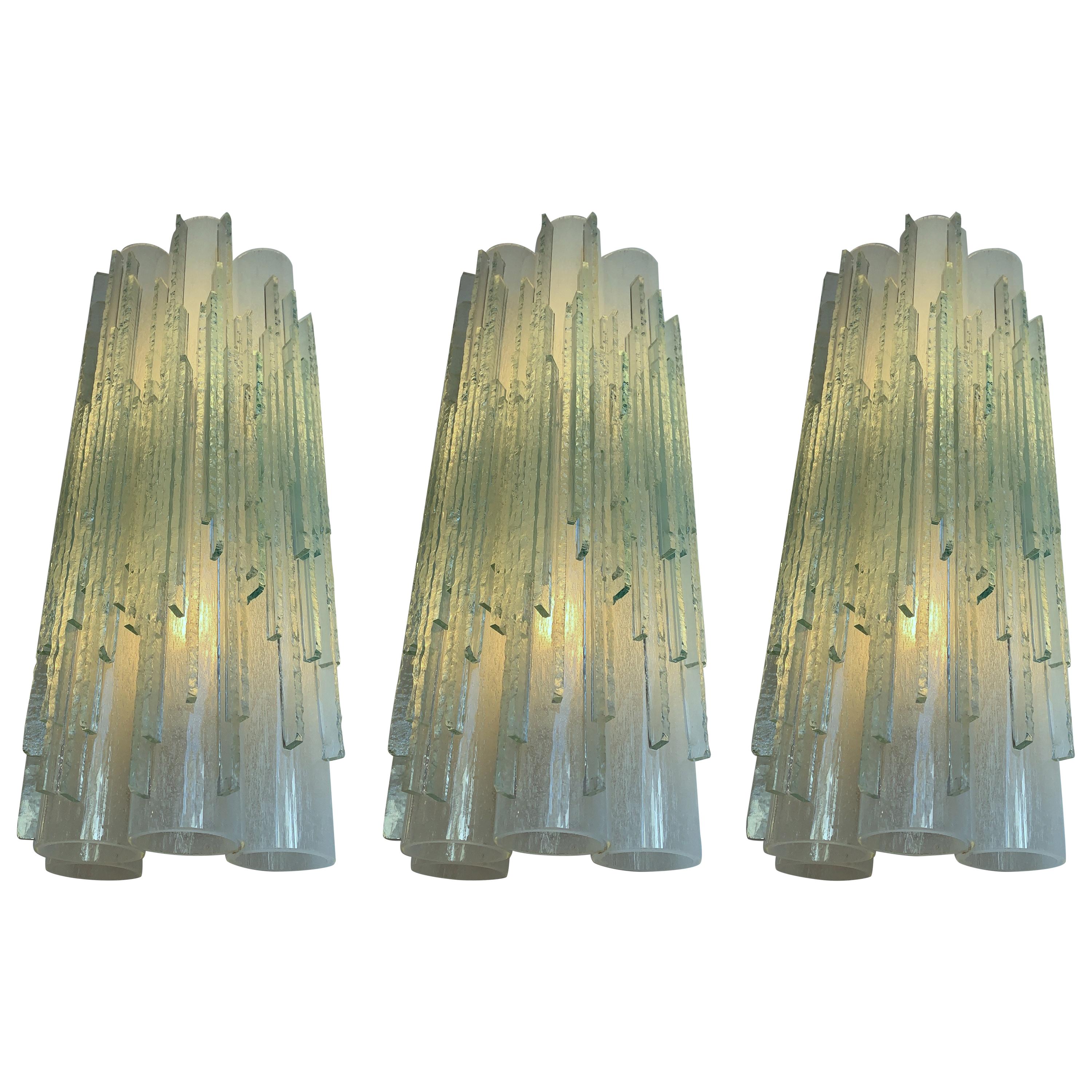 Sconces Globula Glass by Poliarte, Italy, 1970s