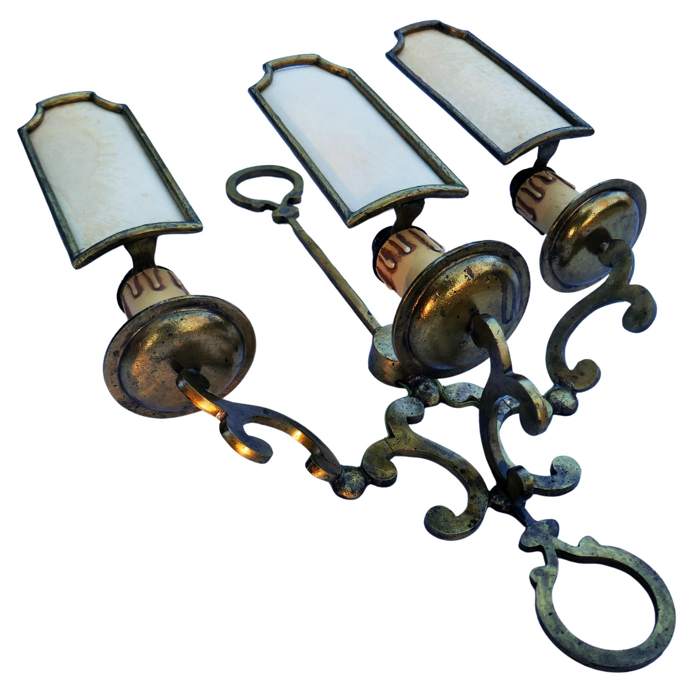Sconces possible gilded bronze In condizioni buone in vendita a Lugo, IT
