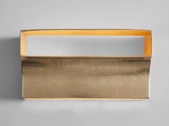 Contemporary Golden Brass Scoop Wall Light by Henry Wilson