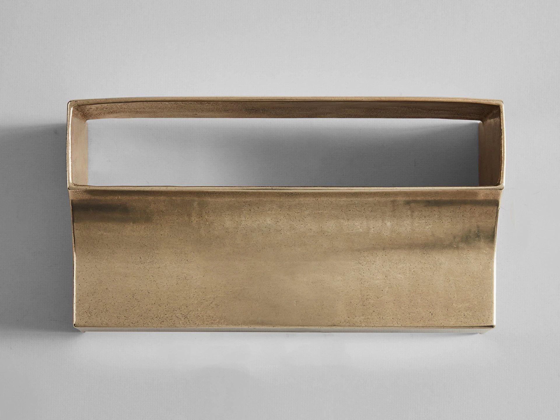 Brass Scoop Wall Light by Henry Wilson In New Condition For Sale In Geneve, CH