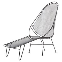 Retro Scoop Lounge Chair with Ottoman by Maurizio Tempestini for Salterini