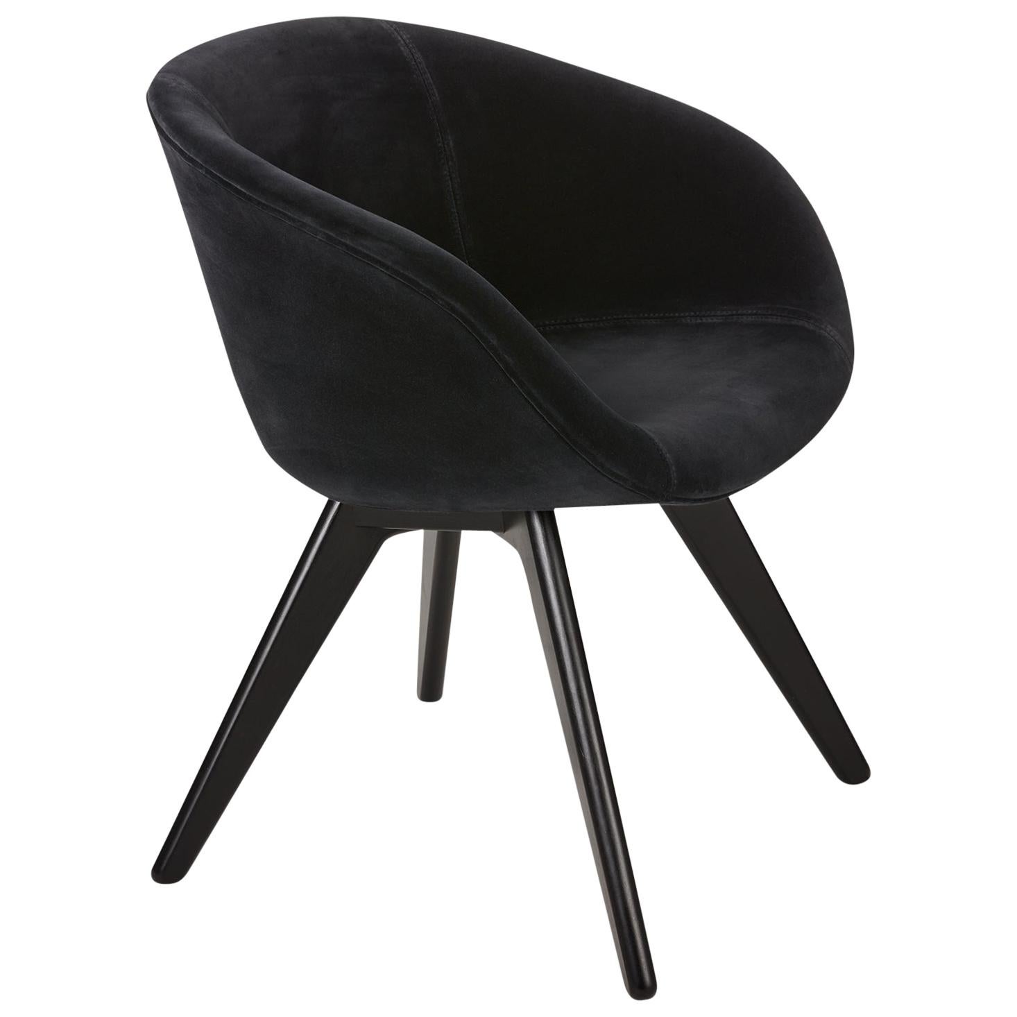 Black (cassia black.jpg) Scoop Low Back Chair with Black Leg by Tom Dixon