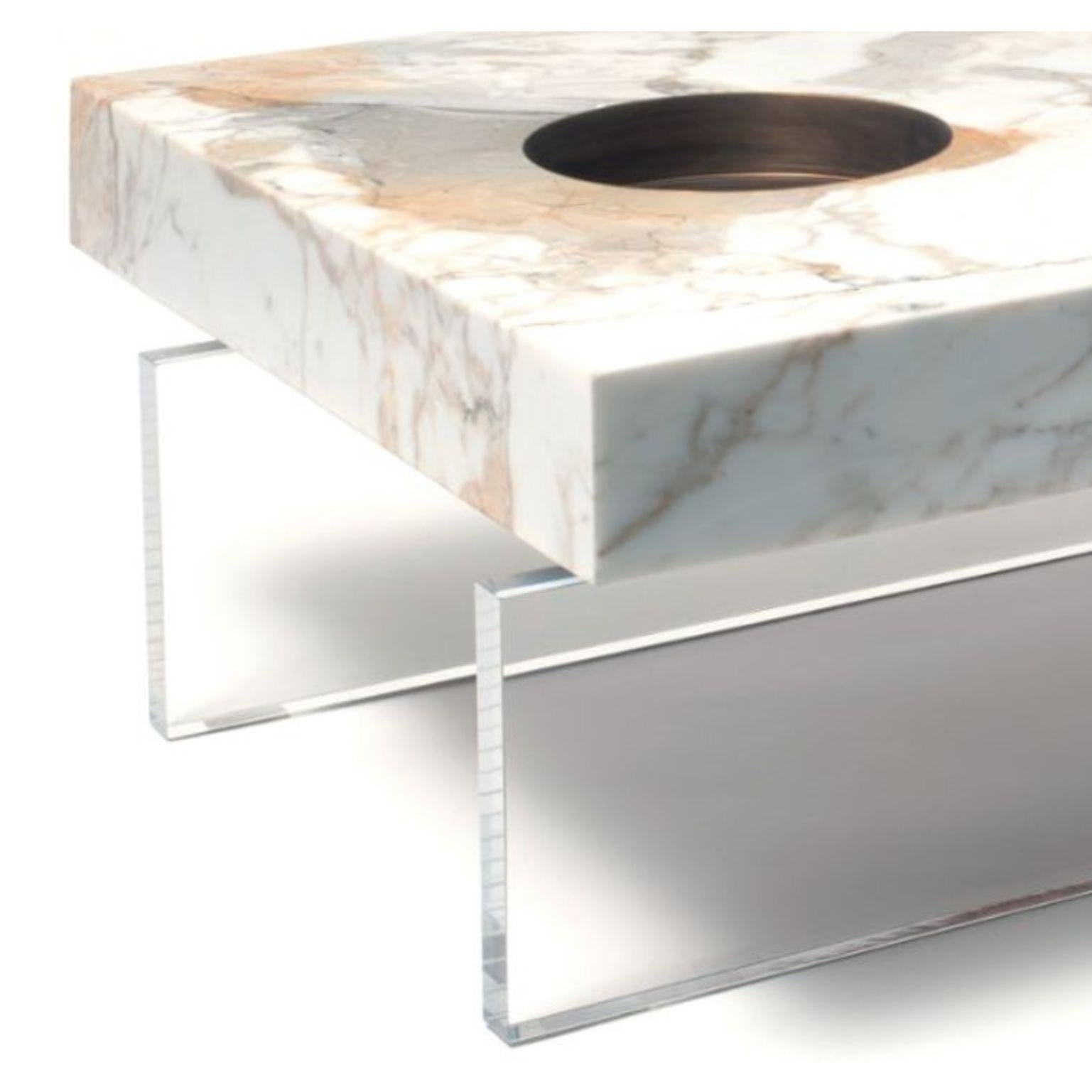 Italian Scoop Plexiglass Table Small by Stefano Belingardi Clusoni For Sale