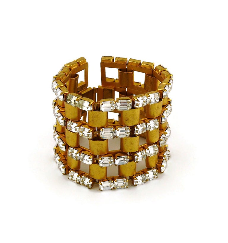 Scooter Paris Vintage Jewelled Cuff Bracelet For Sale at 1stDibs