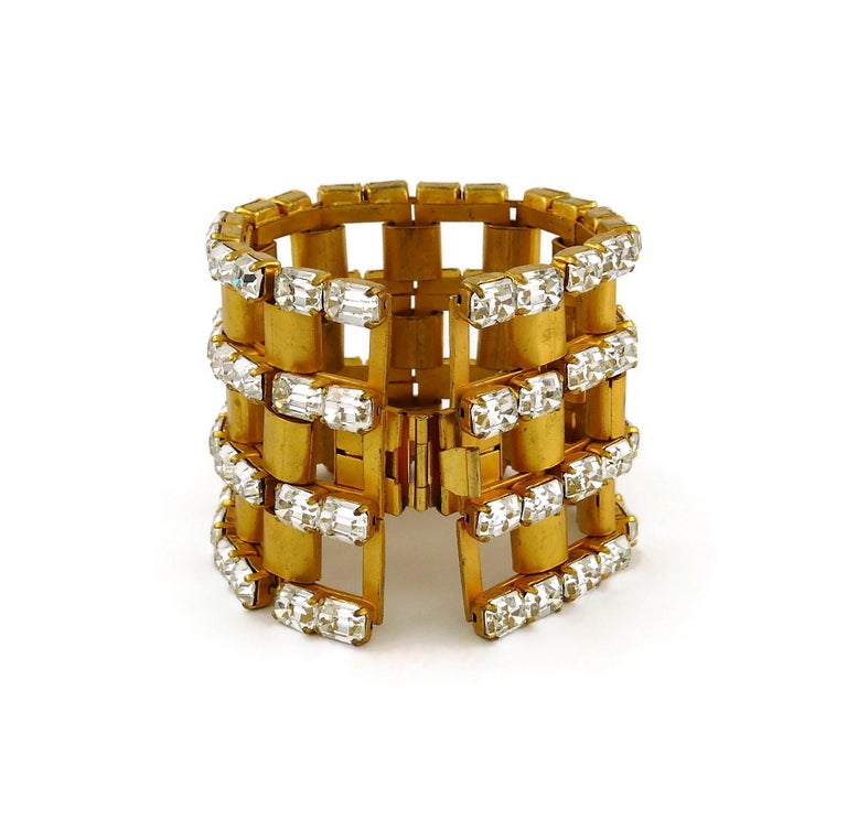 Scooter Paris Vintage Jewelled Cuff Bracelet For Sale at 1stDibs