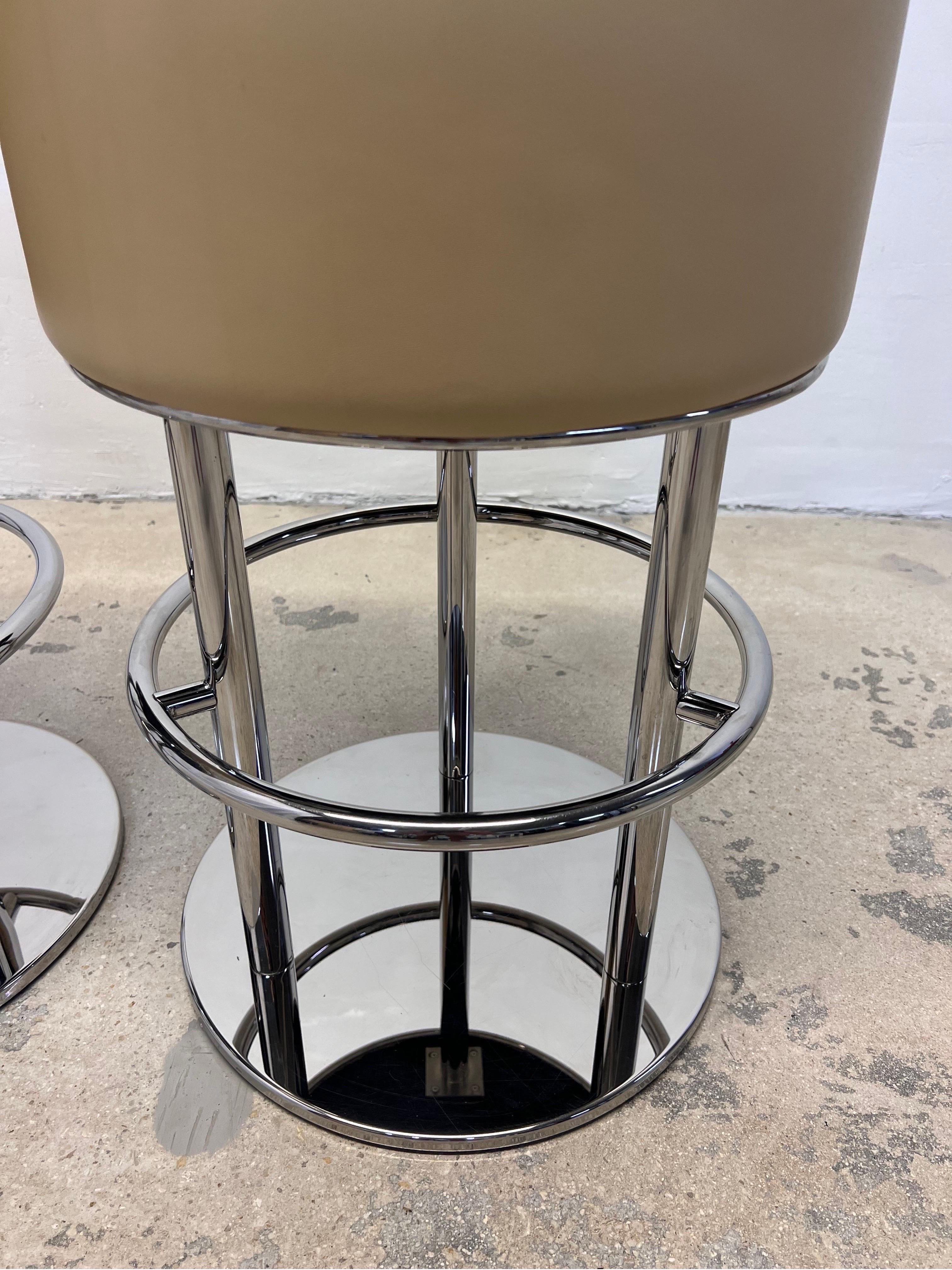 Scootz Bar Stools by Brueton, Pair 4