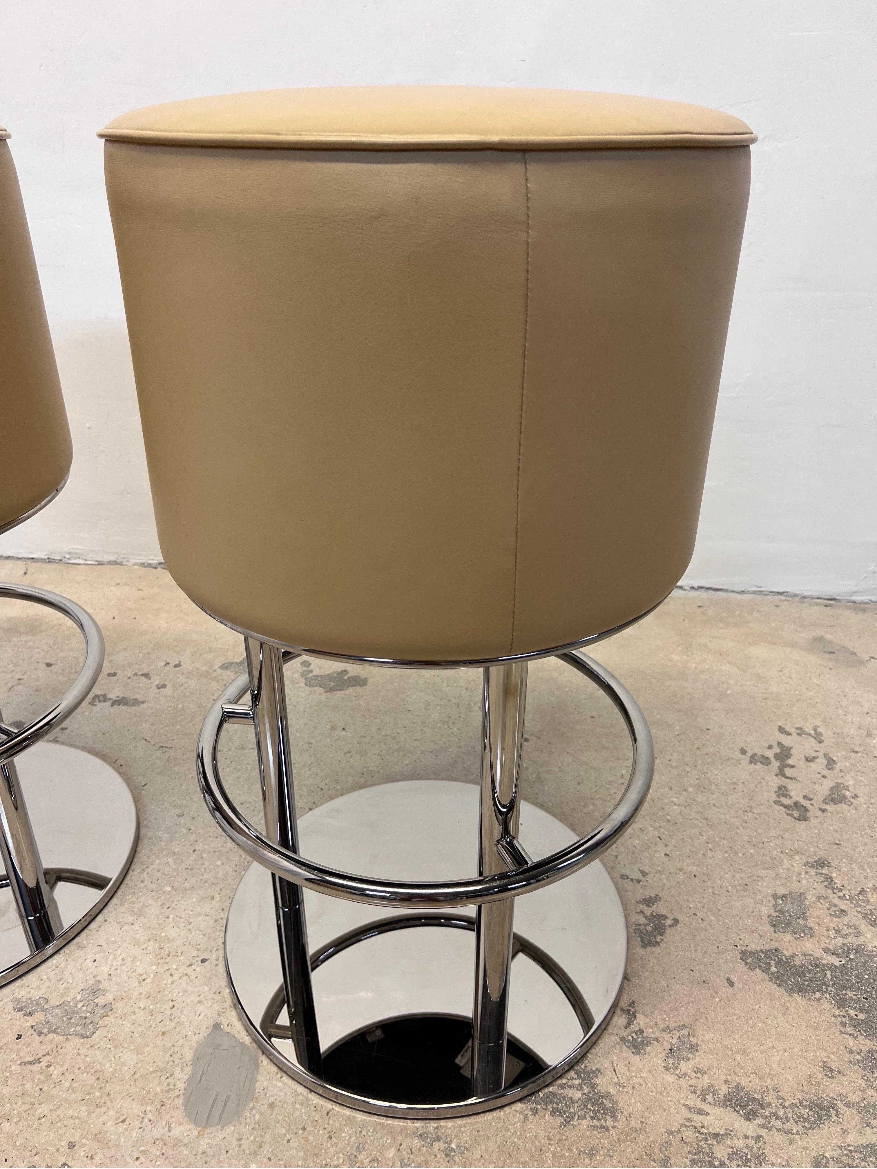 Scootz Bar Stools by Brueton, Pair 6