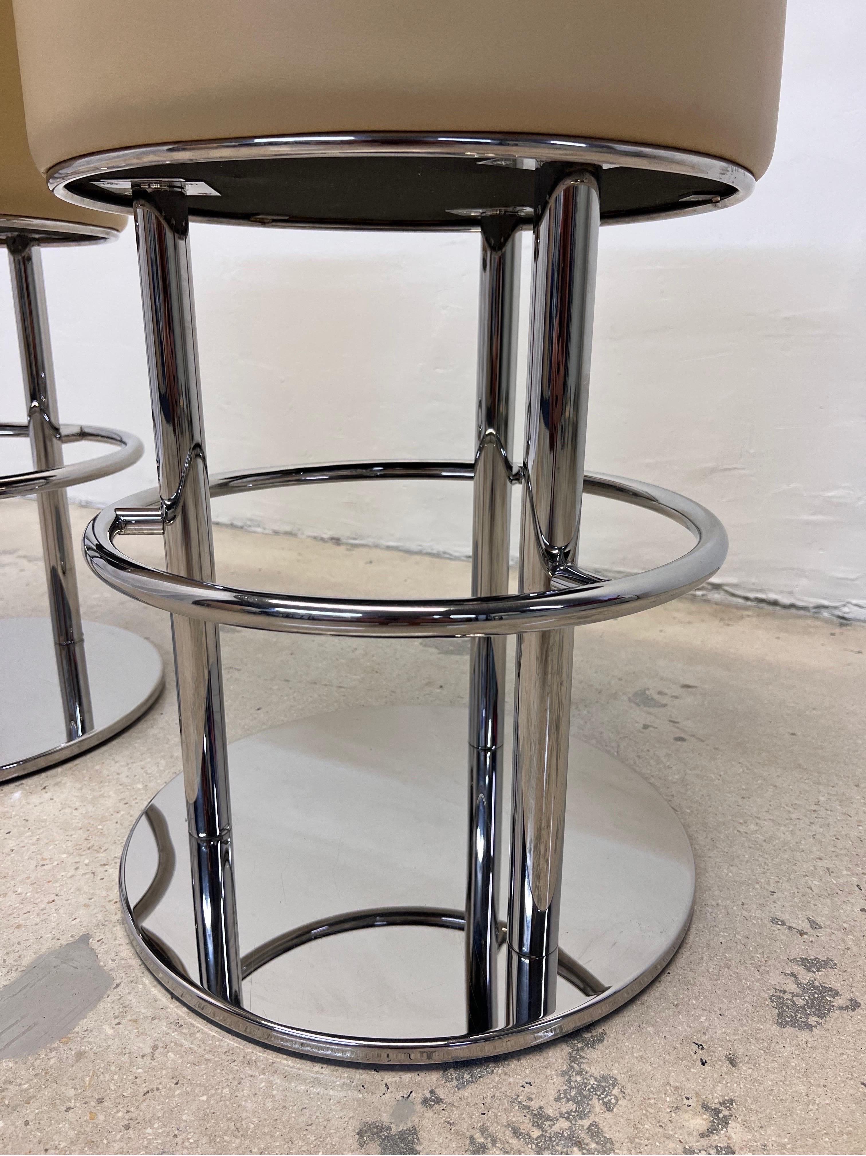 Scootz Bar Stools by Brueton, Pair 7