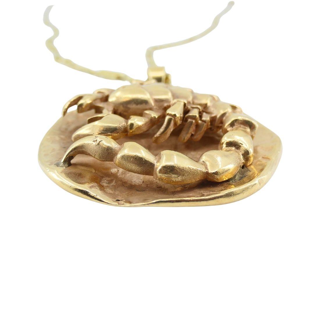 Collana con catena italiana con ciondolo Marvin in oro 14k Scorpio 2