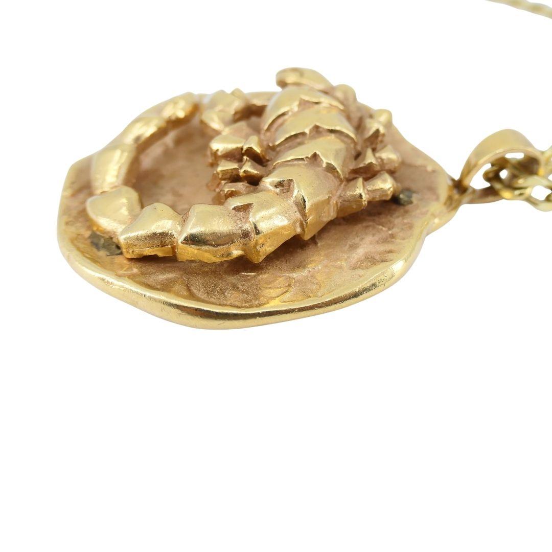 Collana con catena italiana con ciondolo Marvin in oro 14k Scorpio 3