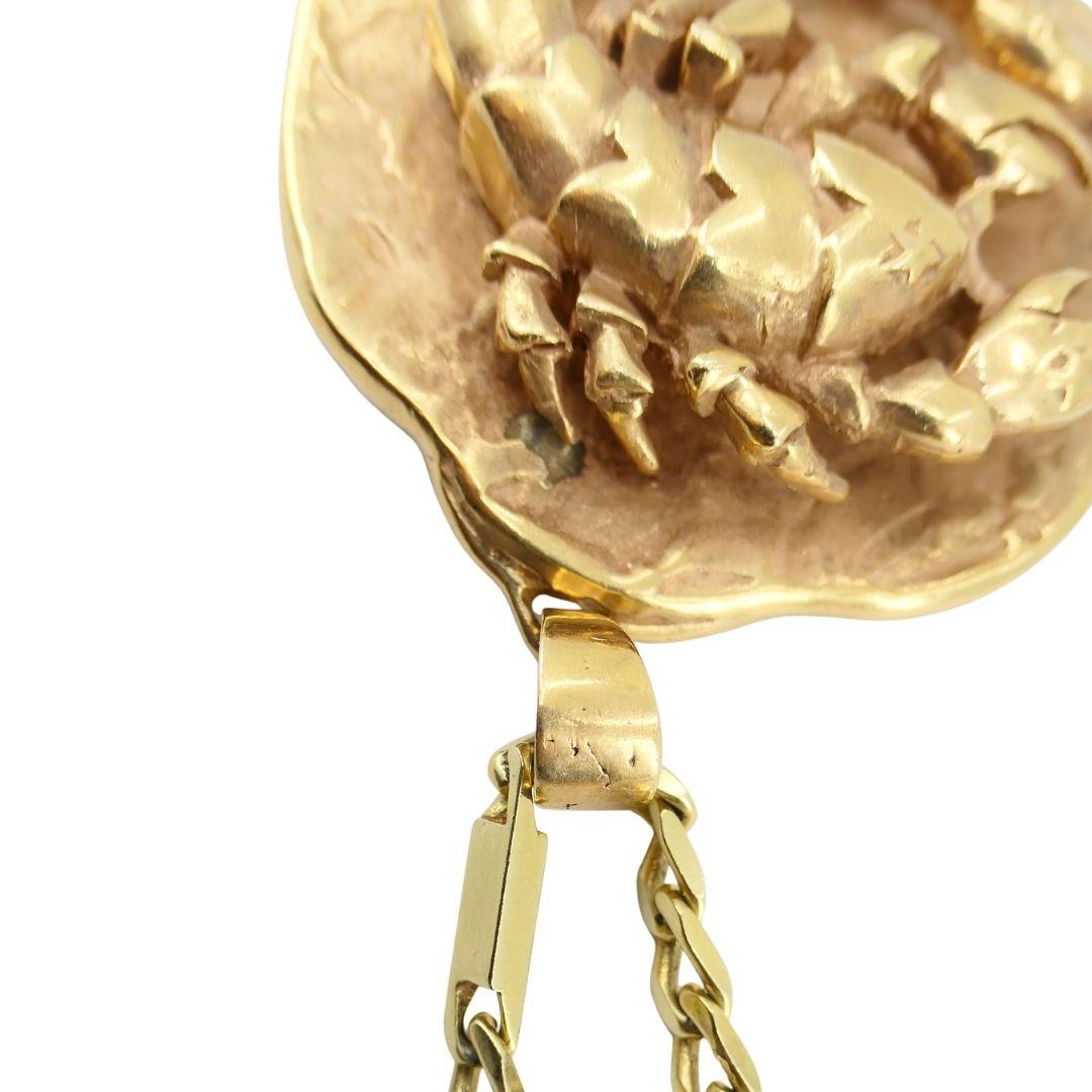 Collana con catena italiana con ciondolo Marvin in oro 14k Scorpio 5