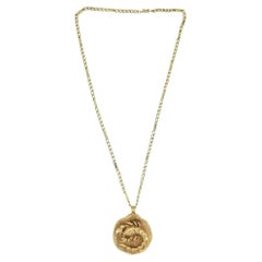 Collana con catena italiana con ciondolo Marvin in oro 14k Scorpio