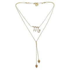 Collier du signe du zodiaque Scorpio détachable 3 en 1