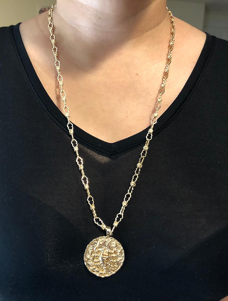 scorpio gold necklace