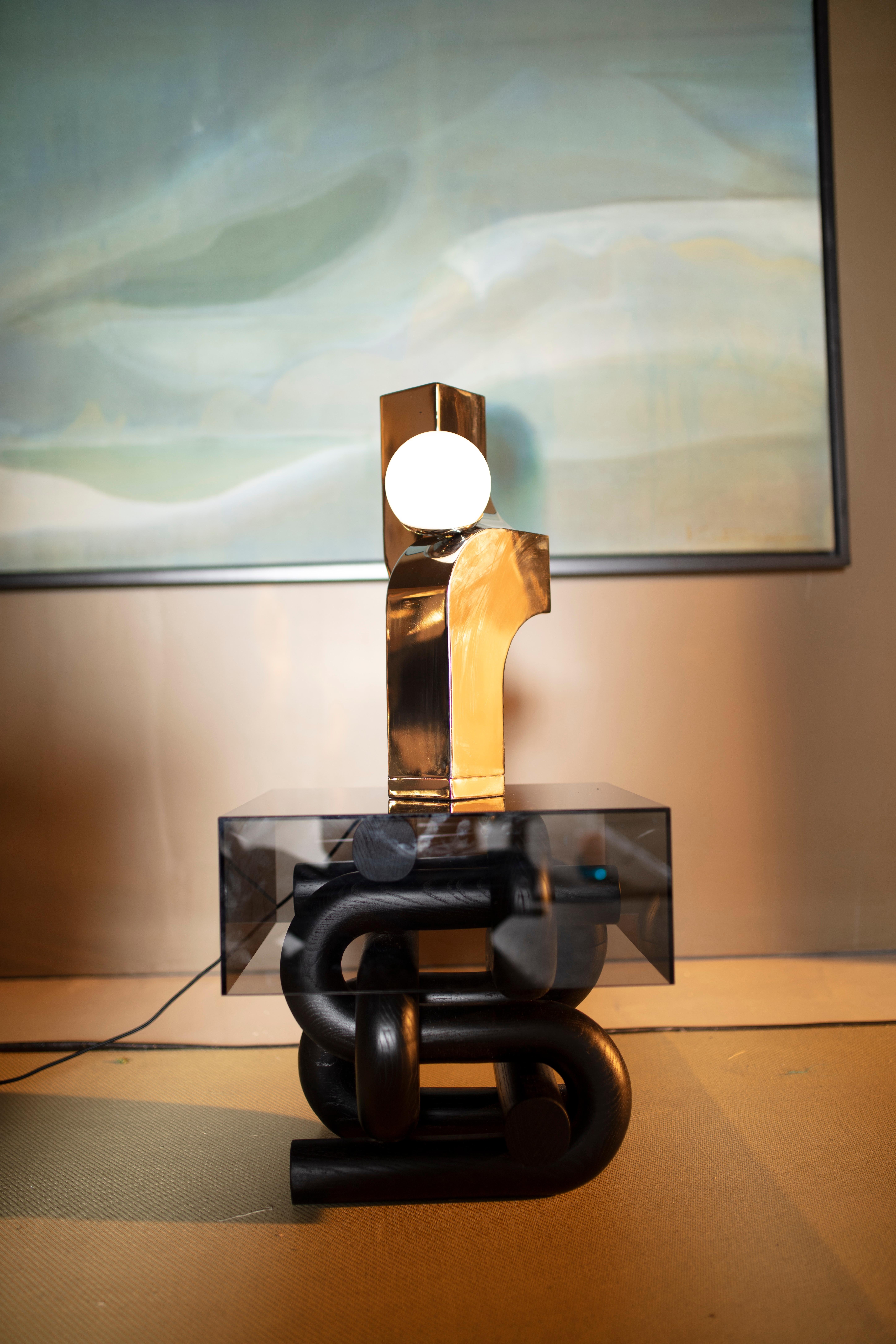 Scorpio Metal Table lamp In New Condition For Sale In Brooklyn, NY