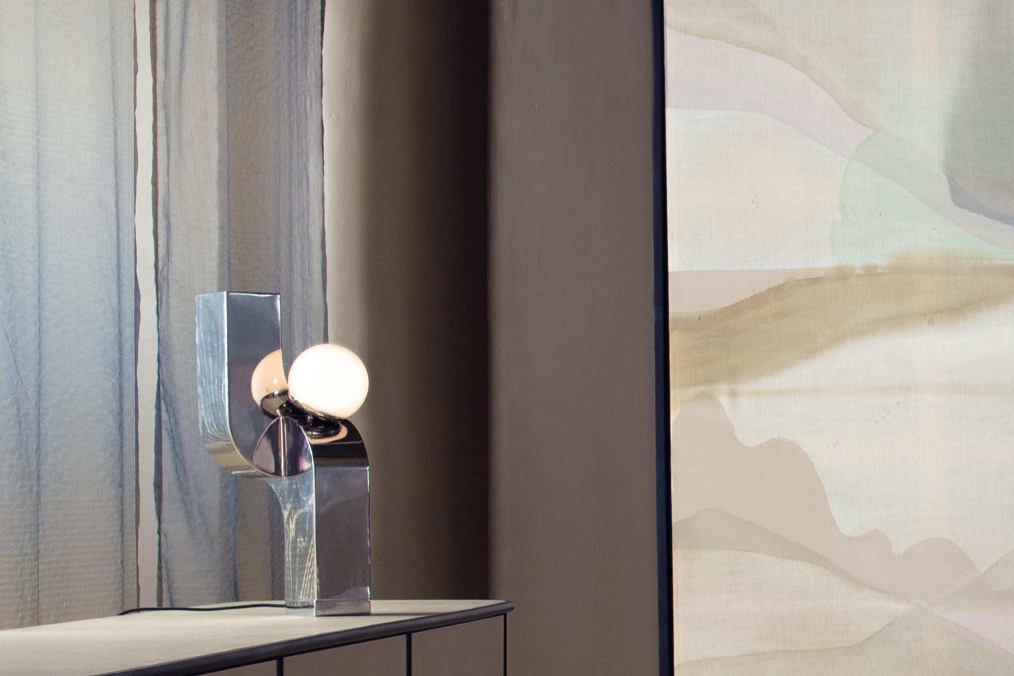 Chrome Scorpio Metal Table lamp For Sale