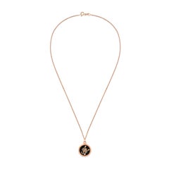 Scorpio Necklace Black Enamel & White Diamond by Selda Jewellery