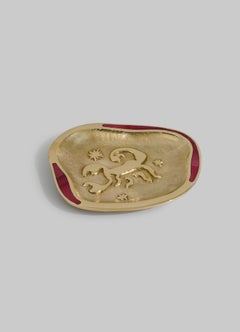 Scorpio Trinket Tray in Brass with Semi Precious, Viya by Vikram Goyal